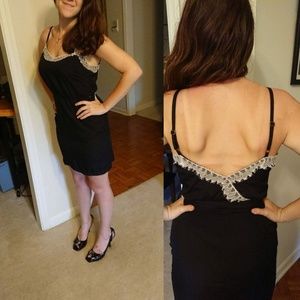 BCBG Black Cami Fit and Flare Dress